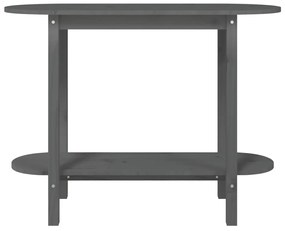Mesa consola 110x40x80 cm madeira de pinho maciça cinzento