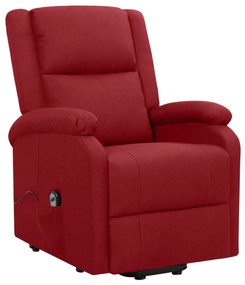Poltrona elevatória tecido vermelho tinto