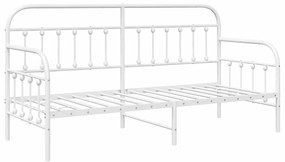 Estrutura de Cama Dia vidaXL Branca 80x200 cm Aço