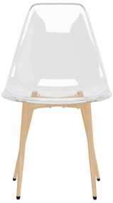 Cadeiras de jantar 6 pcs PET transparente