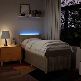 Cama com molas/colchão 100x200 cm tecido cor creme