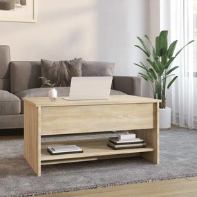 Mesa de centro 80x50x40 cm derivados madeira carvalho sonoma