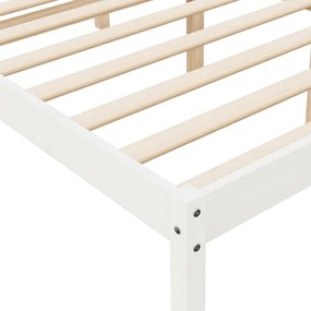 Cama para idosos 140x200 cm pinho maciço branco