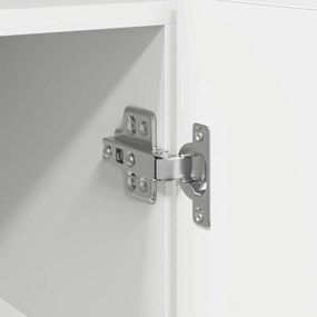Aparador Branco Branco Madeira de Engenharia 116 x 30 x 75 cm
