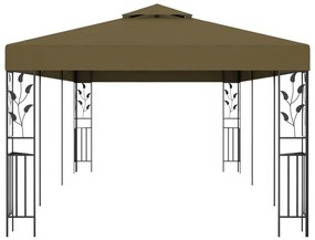 Gazebo 6x3 m 180 g/m² cinzento-acastanhado