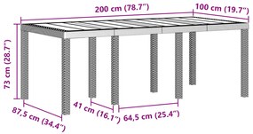 Conjunto de Jantar para Jardim 9 Peças Cinza Claro em Rattan Sintético