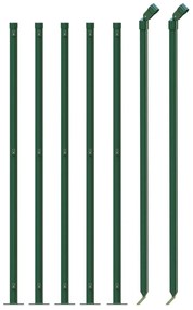 Cerca de malha de arame com flange 1,1x10 m verde