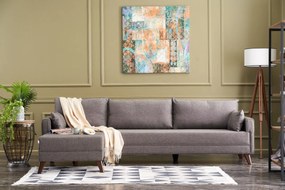 Sofá de Canto Bella – Castanho – 275x85x81 cm