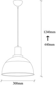 Chandelier Dodo – Preto – 30 x 30 cm
