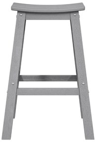 Banquetas 2 pcs Cinzento-Claro HDPE