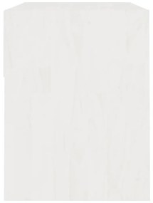 Mesa de cabeceira 40x31x40 cm pinho maciço branco