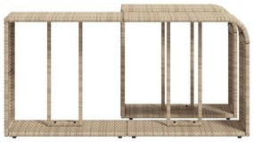 Prateleiras de arrumação 2 pcs vime PE bege