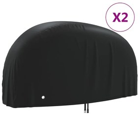 vidaXL Capas para bicicleta 2 pcs 200x85x110 cm tecido oxford 190T