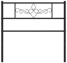 Cabeceira de cama 80 cm metal preto