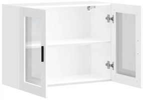 Armário de parede de cozinha com porta de vidro Porto branco