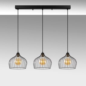 Chandelier Bek – Preto Antigo – 100 x 30 x 41-121 cm