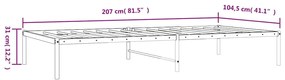 Estrutura de cama 100x200 cm metal preto