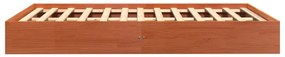 Cama sem colchão 140x190 cm pinho maciço castanho-mel