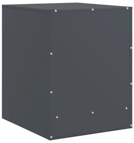 Mesas de cabeceira 2 pcs 34,5x39x44 cm aço antracite