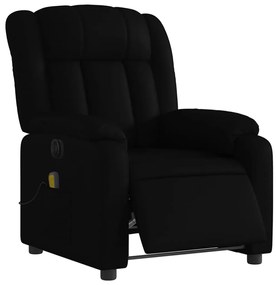 Poltrona massagens reclinável elétrica couro artificial preto