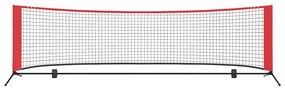 Rede de Tênis preto e vermelho 301 x 90,5 x 87 cm Poliéster