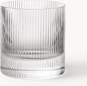 Copos de vidro artesanal Ripple, conjunto de 2