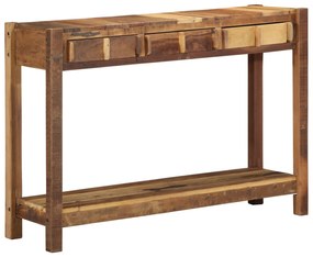 vidaXL Mesa de Console 107x33x76 cm Madeira Recuperada