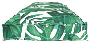 Almofadas de Palete para Banco 2 pcs Padrão de Folhas 150x40x8 cm Teci
