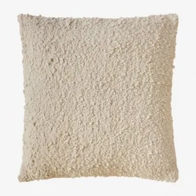 Almofada Quadrada 45x45 Cm Em Tecido Bouclé Zanero Gardénia Branco - Sklum