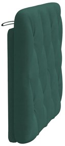 Almofadão de cabeceira 90 cm veludo verde-escuro