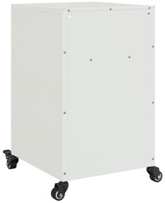 Mesas de cabeceira 2 pcs 36x39x59 cm aço branco