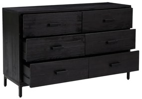 Aparador 110x35x70 cm pinho maciço preto