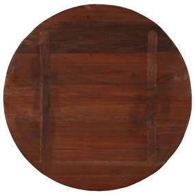 Tampo de mesa redondo Ø80x2,5cm madeira recuperada maciça