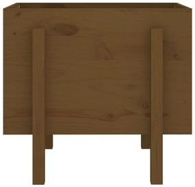Vaso/floreira de jardim 62x50x57 cm pinho maciço castanho-mel