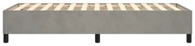 Estrutura de cama sem colchão 100x200 cm veludo cinzento-claro