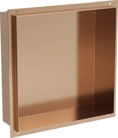 Mexen X-Wall-NR prateleira embutida sem flange 30 x 30 cm, cobre escovado - 19C1303010