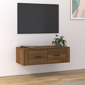vidaXL Armário TV suspenso 80x36x25cm deriv. madeira carvalho castanho