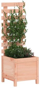 Vaso de jardim c/ suporte 39x39,5x114 cm madeira douglas maciça