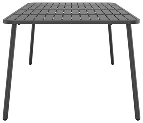 Mesa de jardim 200x100x71 cm aço antracite