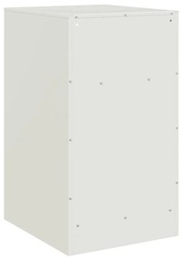 Mesas de cabeceira 2 pcs 34,5x39x62 cm aço branco