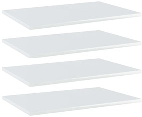 Prateleiras para estante 4 pcs 60x40x1,5cm contraplacado branco