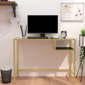 331626 vidaXL Mesa de computador vidro temperado 100x36x74 cm transparente