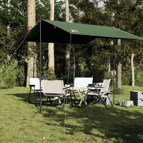 vidaXL Lona de campismo 300x294 cm impermeável verde