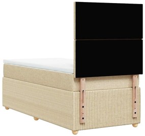 Cama com molas/colchão 80x200 cm tecido cor crème