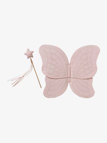 Oferta do IVA - Asas de borboleta em gaze de algodão + varinha mágica rosa