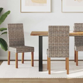 vidaXL Cadeira de jantar 2 pcs Cinza Kubu 45 x 54 x 93 cm