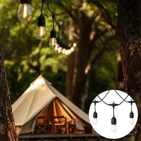 Luzes de corda exteriores 10m com LED 10 luzes solar - Russell