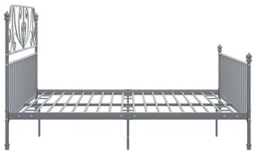 Estrutura de cama 180x200 cm metal cinzento