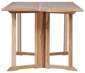 7 pcs conjunto jantar dobrável p/ exterior madeira teca maciça