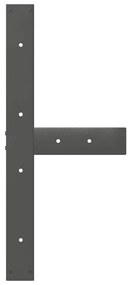 Pés para mesa de jantar em forma de T, 2 peças, antracite, 70x35x(72-7